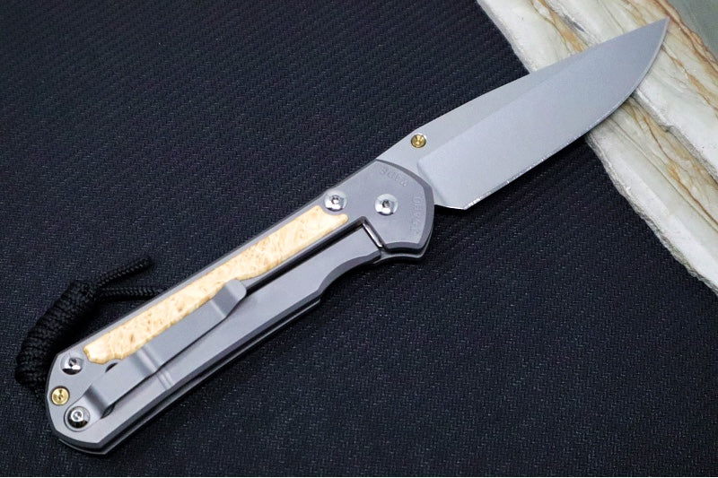 Chris Reeve Large Sebenza 31 - Drop Point Blade / Box Elder Inlay / CPM-Magnacut (A4) L31-1108