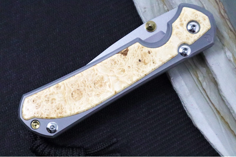 Chris Reeve Large Sebenza 31 - Drop Point Blade / Box Elder Inlay / CPM-Magnacut (A4) L31-1108