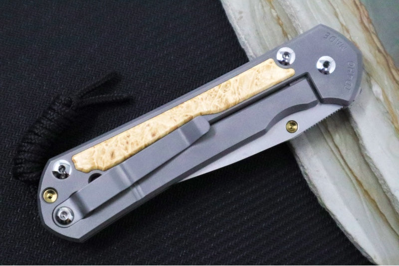 Chris Reeve Large Sebenza 31 - Drop Point Blade / Box Elder Inlay / CPM-Magnacut (A4) L31-1108