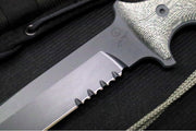 Chris Reeve Knives Green Beret 7" Fixed Blade - Partial Serrated Blade - Black GB7-1001 - Northwest Knives