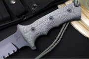 Chris Reeve Knives Green Beret 7" Fixed Blade - Partial Serrated Blade - Black GB7-1001 - Northwest Knives