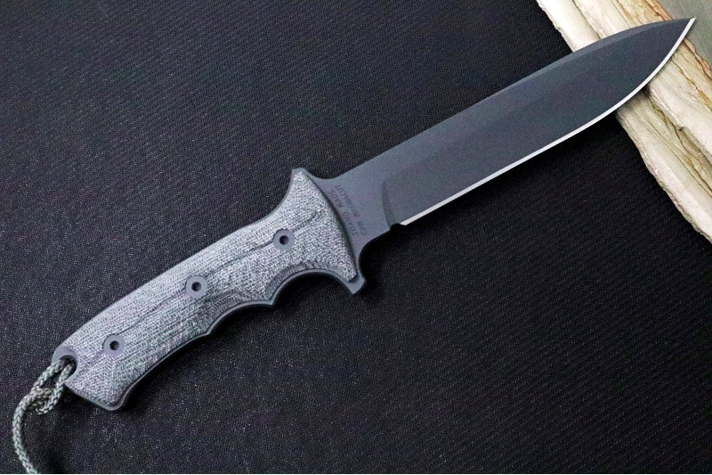 Chris Reeve Knives Green Beret 7" Fixed Blade - Plain Edge Blade - Black GB7-1000