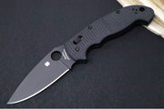 Spyderco Manix 2 XL - Black G-10 Handle / CPM-Magnacut Steel / DLC Black Finish / Leaf Shaped Blade C95GMCBKP2 - Northwest Knives