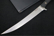 Bradford Knives Fillet N690 - 3D Black Microtextured G-10 Handle / N690 Blade / Full Height Flat Grind FILLET-201-N690 - Northwest Knives