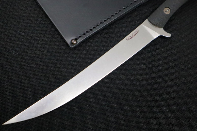 Bradford Knives Fillet N690 - 3D Black Microtextured G-10 Handle / N690 Blade / Full Height Flat Grind FILLET-201-N690