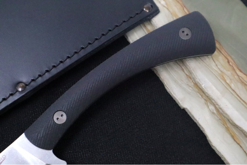 Bradford Knives Fillet N690 - 3D Black Microtextured G-10 Handle / N690 Blade / Full Height Flat Grind FILLET-201-N690