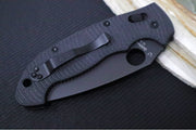 Spyderco Manix 2 XL - Black G-10 Handle / CPM-Magnacut Steel / DLC Black Finish / Leaf Shaped Blade C95GMCBKP2 - Northwest Knives