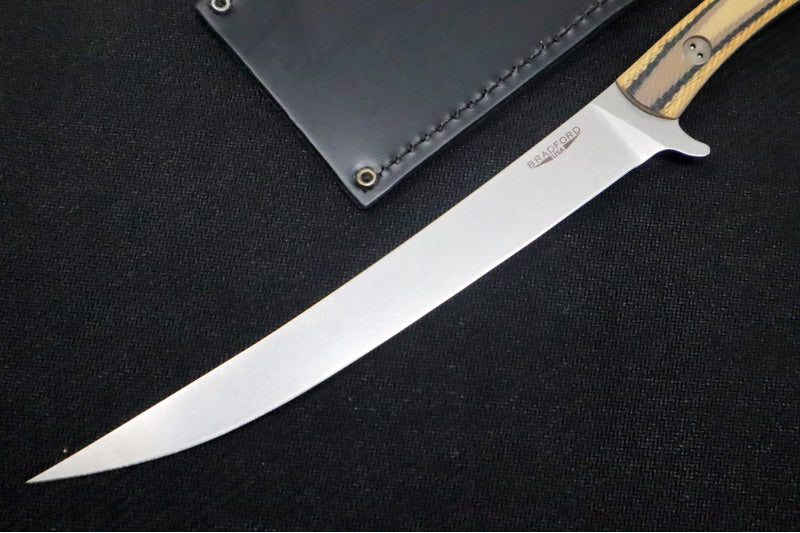 Bradford Knives Fillet N690 - 3D Microtextured G-Wood Handle / N690 Blade / Full Height Flat Grind FILLET-115-N690