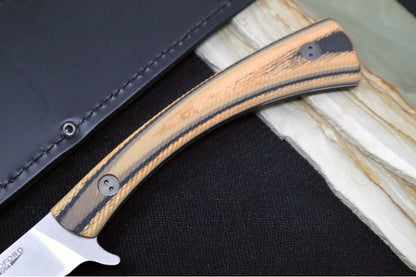 Bradford Knives Fillet N690 - 3D Microtextured G-Wood Handle / N690 Blade / Full Height Flat Grind FILLET-115-N690