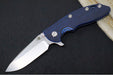 Rick Hinderer Knives XM-18 - 3.25" - Spearpoint Blade / Stonewashed Finish / CPM-S45VN / Blue & Black G-10 & Blue Stonewashed Titanium Handle - Northwest Knives