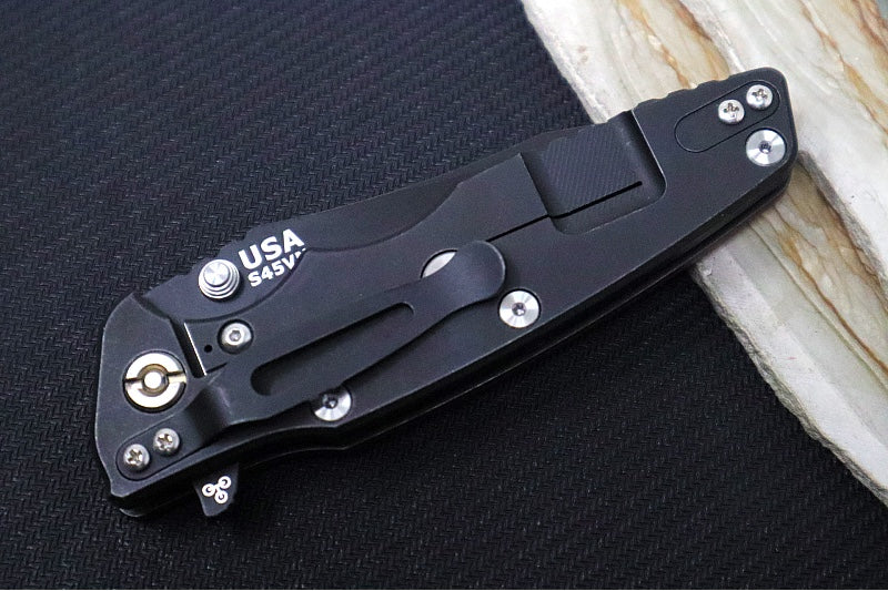Rick Hinderer Knives Eklipse 3.5" - Spearpoint / Battle Black Anodized Frame / Red G-10 / CPM-S45VN - Northwest Knives