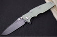 Rick Hinderer Knives Eklipse 3.5" - Spearpoint / Battle Black Anodized Frame / Translucent Green G-10 / CPM-S45VN - Northwest Knives