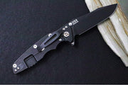 Rick Hinderer Knives Eklipse 3.5" - Spearpoint / Battle Black Anodized Frame / Translucent Green G-10 / CPM-S45VN - Northwest Knives