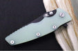 Rick Hinderer Knives Eklipse 3.5" - Spearpoint / Battle Black Anodized Frame / Translucent Green G-10 / CPM-S45VN - Northwest Knives