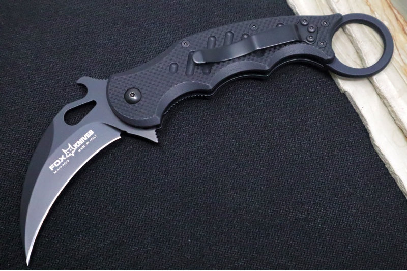 Fox Knives Karambit - Black G-10 Handle / N690Co Blade / Emerson Wave - 479