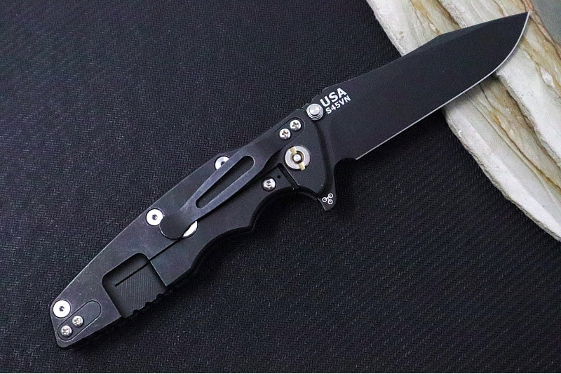 Rick Hinderer Knives Eklipse 3.5" - Spearpoint / Battle Black Anodized Frame / Black & Blue G-10 / CPM-S45VN - Northwest Knives