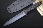 Boker Applegate-Fairbairn Black Fixed Blade - 440C Steel / Dagger Blade / Black Synthetic Handle Scales 120543B - Northwest Knives