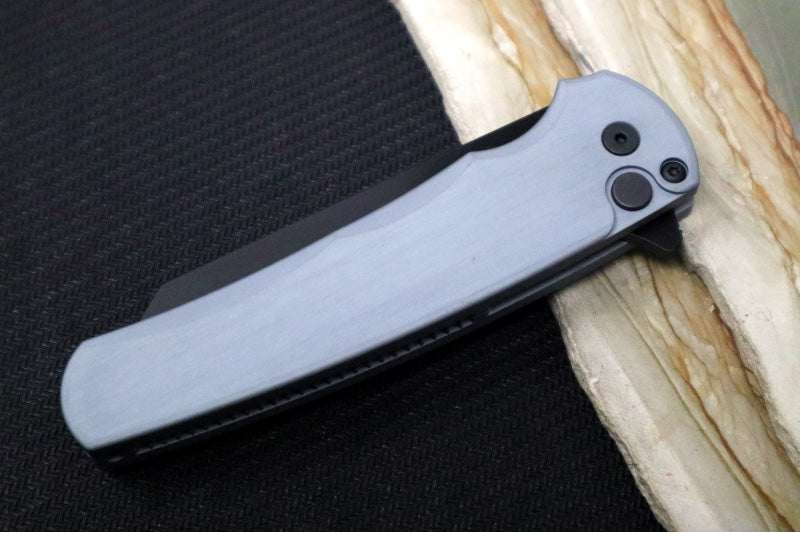 Pro Tech Malibu Flipper - Grey Anodized Aluminum Handle / Reverse Tanto Blade / CPM-Magnacut Steel / Black DLC Finish 5403-Grey - Northwest Knives