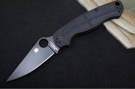 Spyderco Paramilitary 2 Salt - Black G-10 / CPM-Magnacut Blade / Black Blade C81GMCBKP2