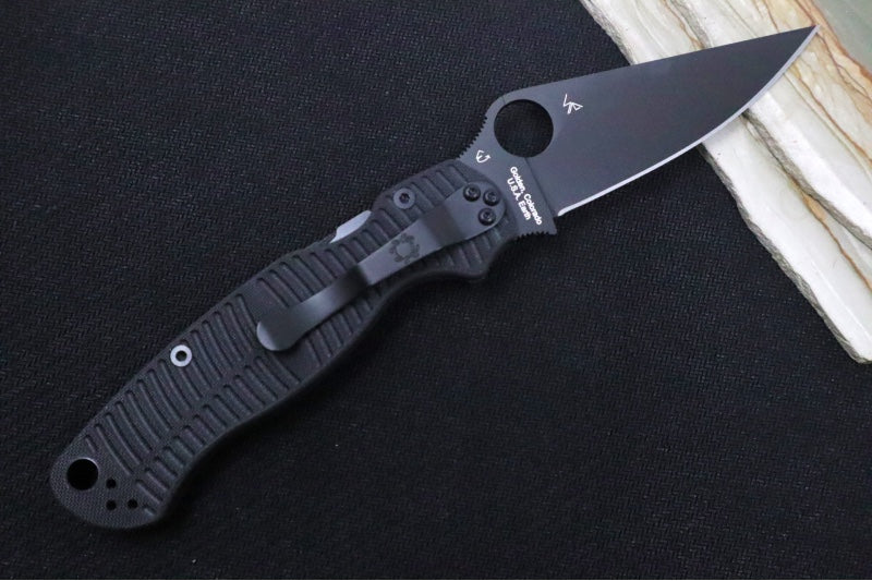 Spyderco Paramilitary 2 Salt - Black G-10 / CPM-Magnacut Blade / Black Blade C81GMCBKP2