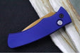 Pro Tech Duke 2 Auto Limited Heritage - Tan PVD Finished Blade / CPM-Magnacut Steel / Black Lip Pearl Push Button / Dark Navy Blue Anodized Aluminum Handle / Black Hardware & Clip DUKE2103-LTDHERITAGE - Northwest Knives