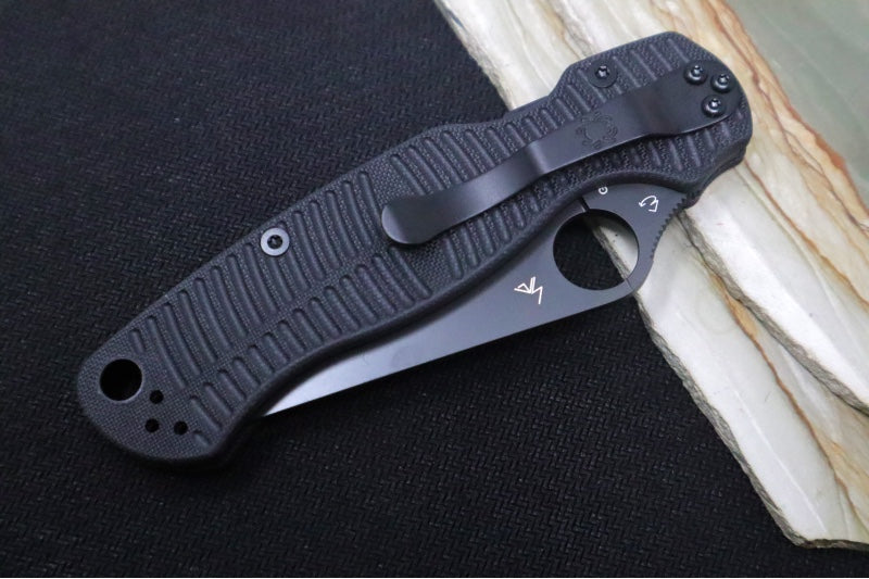 Spyderco Paramilitary 2 Salt - Black G-10 / CPM-Magnacut Blade / Black Blade C81GMCBKP2 - Northwest Knives