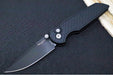 Pro Tech TR-3 Integrity - Drop Point / Black DLC Finish / CPM-Magnacut Steel / "Relic" Black Textured Anodized Handle INT1106 - Northwest Knives