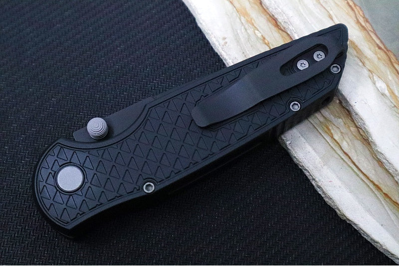 Pro Tech TR-3 Integrity - Drop Point / Black DLC Finish / CPM-Magnacut Steel / "Relic" Black Textured Anodized Handle INT1106 - Northwest Knives