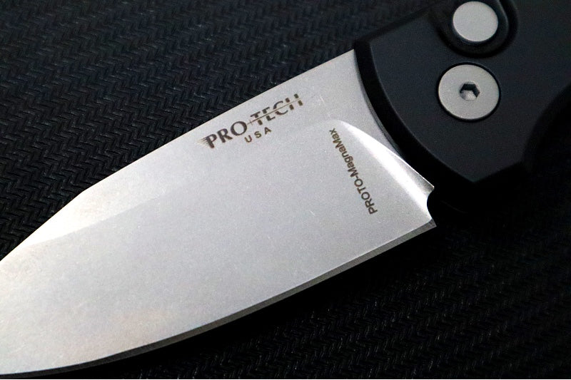 Pro Tech Chaves Scapegoat Compact Auto - Black Anodized Aluminum Handle / Clip Point Blade / CPM-MagnaMax Steel RCS1101 - Northwest Knives