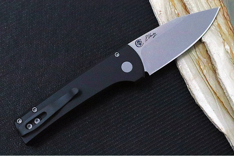 Pro Tech Chaves Scapegoat Compact Auto - Black Anodized Aluminum Handle / Clip Point Blade / CPM-MagnaMax Steel RCS1101 - Northwest Knives