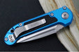 Microtech L.U.D.T Gen III - Stonewashed Finish / Drop Point Blade / Blue Aluminum Handle & Black Traction Tape Inlay - 1135-10BL - Northwest Knives