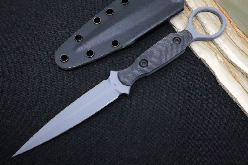 Toor Knives Specter R - Phantom Grey KG Gunkote Finished Blade / CPM-3V Steel / Black G10 Handle / Kydex Sheath 850049642835