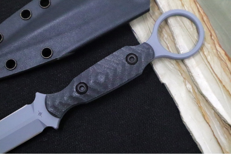 Toor Knives Specter R - Phantom Grey KG Gunkote Finished Blade / CPM-3V Steel / Black G10 Handle / Kydex Sheath 850049642835