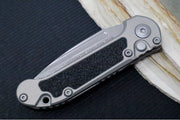 Microtech L.U.D.T Gen III - Apocalyptic Finish / Drop Point Blade / Natural Clear Aluminum Handle - 1135-10APNC - Northwest Knives