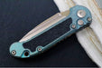 Microtech L.U.D.T Gen III Signature Series - Bronzed Stonewasdh Finish / Partially Serrated Clip Point Blade / Antique Green Anodized Titanium Handle & Textured Inlay / Bronzed Double Vapor Blasted Stainless Hardware - 1135-14MS3 - Northwest Knives