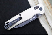 Kershaw Bel-Air Manual - Bright Nickel Anodized Aluminum Handle / Reverse Tanto Blade / BlackWash Finish / CPM-Magnacut Steel - Northwest Knives