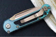 Microtech L.U.D.T Gen III Signature Series - Bronzed Stonewasdh Finish / Partially Serrated Clip Point Blade / Antique Green Anodized Titanium Handle & Textured Inlay / Bronzed Double Vapor Blasted Stainless Hardware - 1135-14MS3 - Northwest Knives