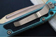 Microtech L.U.D.T Gen III Signature Series - Bronzed Stonewasdh Finish / Partially Serrated Clip Point Blade / Antique Green Anodized Titanium Handle & Textured Inlay / Bronzed Double Vapor Blasted Stainless Hardware - 1135-14MS3 - Northwest Knives