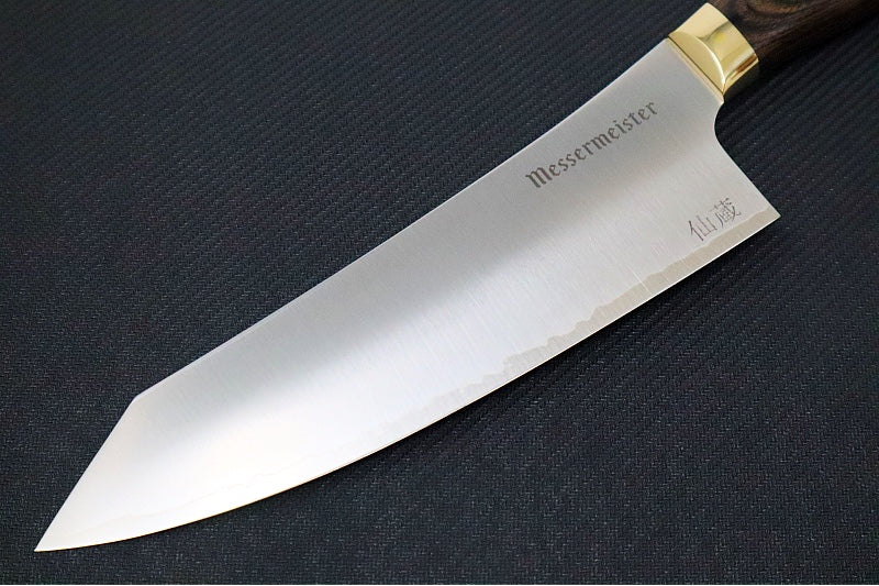 Messermeister Kawashima Series - 8" Chef Knife - Takefu San Mai Blade - Powdered SG2 Steel - Walnut Pakkawood Handle - Made in Seki City, Japan - Northwest Knives