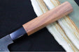 Kikuichi of Japan Kuro Series - 7" Santoku Knife - White #2 Carbon Steel - Octagonal Walnut Handle - Water Buffalo Horn Ferrule - Handcrafted in Nara Japan - Northwest Knives