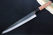 Kikuichi of Japan Kuro Series - 10.5" Slicer Knife - White #2 Carbon Steel - Octagonal Walnut Handle - Water Buffalo Horn Ferrule - Handcrafted in Nara Japan - Northwest Knives