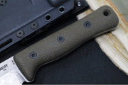 Reiff Knives F6 GEN2 Fixed Blade - Green Canvas Micarta Handle / CPM-3V Steel / Stonewashed Drop Point Blade / Black Kydex Sheath - Northwest Knives