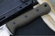 Reiff Knives F6 GEN2 Fixed Blade - Green Canvas Micarta Handle / CPM-3V Steel / Stonewashed Drop Point Blade / Black Kydex Sheath - Northwest Knives