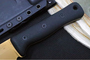Reiff Knives F6 GEN2 Fixed Blade - Black Canvas Micarta Handle / CPM-3V Steel / Flat Dark Earth PVD Finished Drop Point Blade / Black Kydex Sheath - Northwest Knives