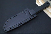 Reiff Knives F6 GEN2 Fixed Blade - Black Canvas Micarta Handle / CPM-3V Steel / Flat Dark Earth PVD Finished Drop Point Blade / Black Kydex Sheath - Northwest Knives