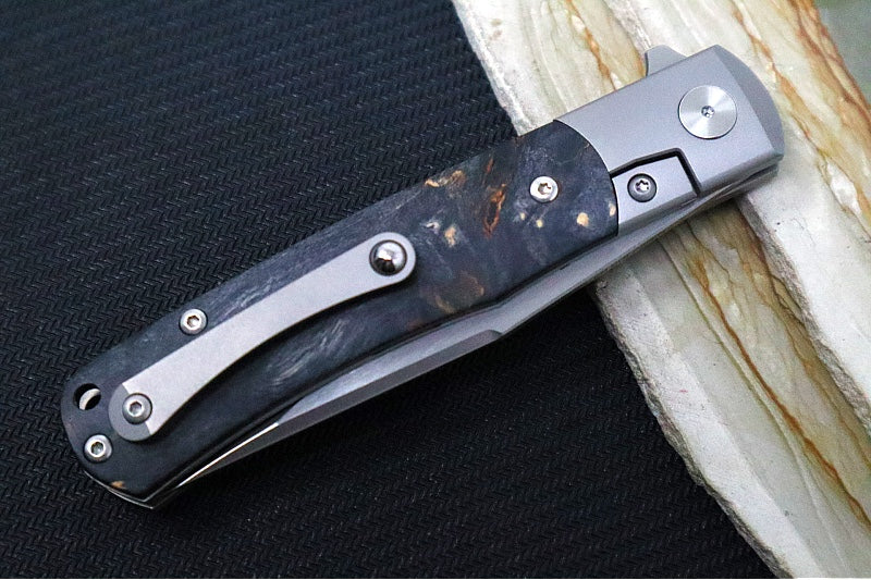 Garage Sale Boker TRPPR Flipper - CPM-MagnaCut Steel / Two-Tone Clip Point Blade / Curly Birch Wood Handles with Titanium Bolsters 112098 - Northwest Knives