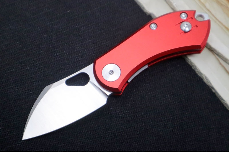 GiantMouse Nibbler Folder - Bohler N690 Steel / Wharncliffe Blade / Red Anodized Aluminum Handle NIBBLER-ALU-RED