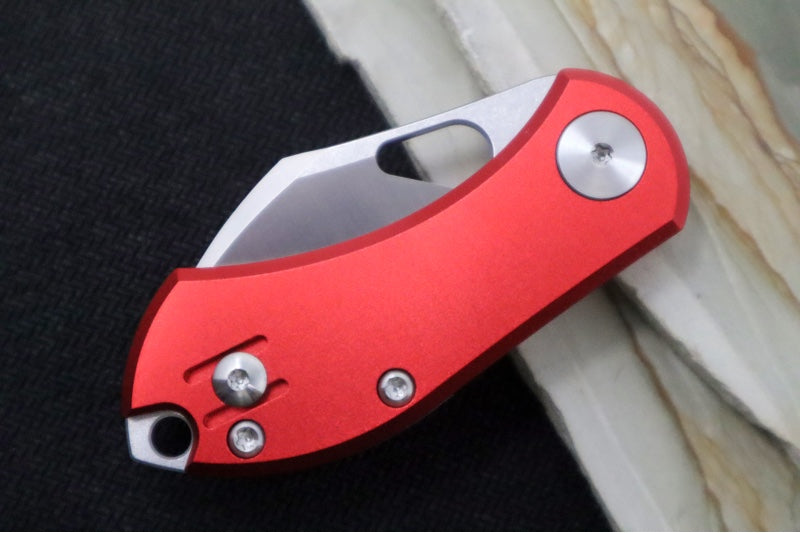 GiantMouse Nibbler Folder - Bohler N690 Steel / Wharncliffe Blade / Red Anodized Aluminum Handle NIBBLER-ALU-RED