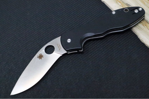 Spyderco Retract - Black G-10 Handle / Satin Finish / 9Cr18MoV Stainless Steel - C276GP - Northwest Knives