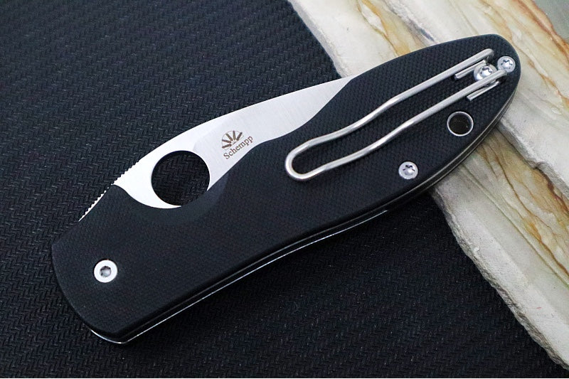 Spyderco Retract - Black G-10 Handle / Satin Finish / 9Cr18MoV Stainless Steel - C276GP - Northwest Knives